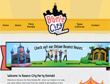 Tablet Screenshot of bouncecitypartyrentals.com